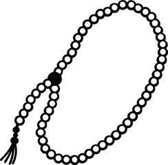 Prayer beads tasbeeh silhouette