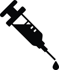 injection icon silhouette 