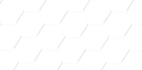 Abstract 3d white and grey soft light hexagonal seamless geometric texture pattern surface bright light honeycomb metal hexagon design.