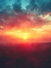 Naklejka premium sunset in the sky