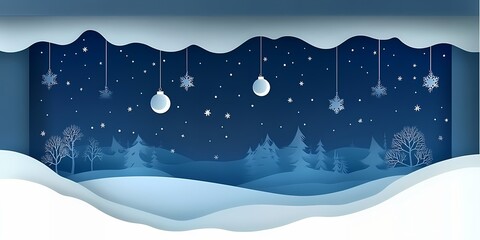 winter landscape with snow