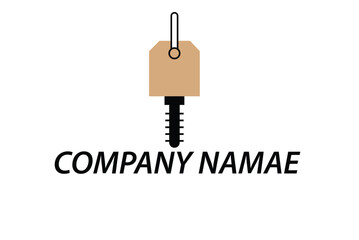 Modern real estate key logo.