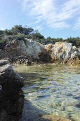 Fototapeta premium Sithonia coastline near Orange Beach, Chalkidiki, Greece