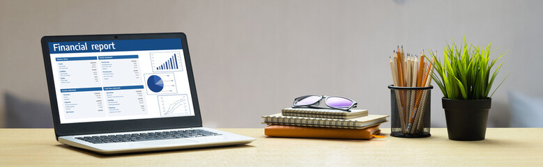 Business data dashboard provide business intelligence analytic for marketing strategy planning...