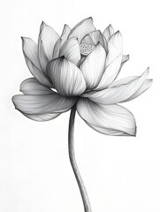 vector illustration of lotus flower