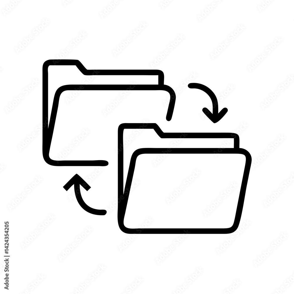 Poster cloud storage management folder sync - file organization concept
