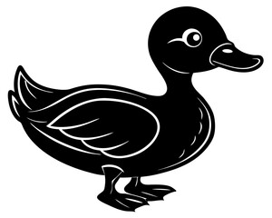 cute cartoon duck silhouette