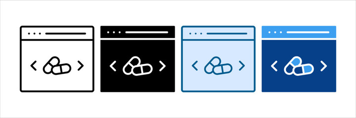 Online Service Icon Set Multiple Style Collection
