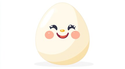 Fototapeta premium Cute egg with a happy face