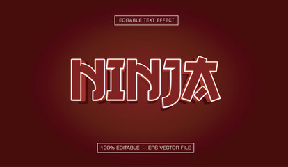 Ninja editable text effect