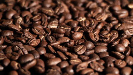 Arabica Coffee Beans Maragogipe Background. Elephant Beans