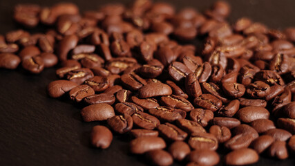 Arabica Coffee Beans Maragogipe Background. Elephant Beans