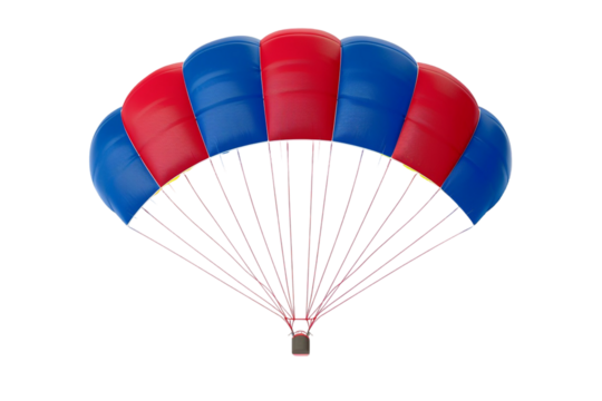 3D Paraglider Render – Isolated on Transparent Background 