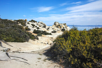 Sithonia coastline near Orange Beach, Chalkidiki, Greece