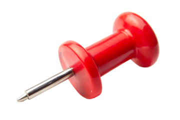  red pin push pin isolated on white background PNG