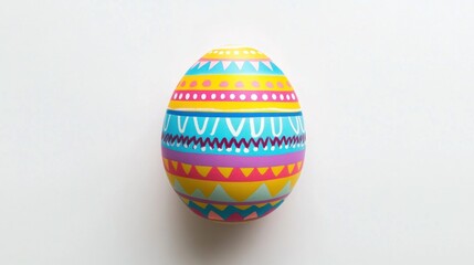 Vibrant Easter egg with colorful patterns