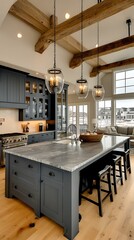 Modern Kitchen Island, Farmhouse Style
