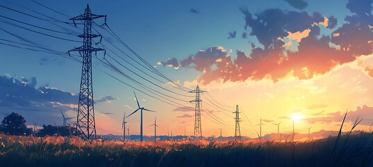 Connecting Power Lines to Wind Turbines: Advancing Renewable Energy Transmission and Sustainable Power Solutions