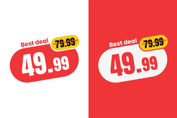 Vector Sale Price Tag – 49.99 Special Offer Label in EPS Format