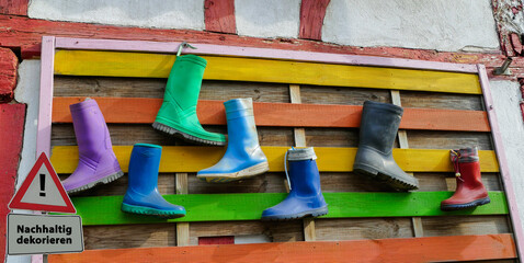 Nachhaltig dekorieren Gummistiefel Upcycling