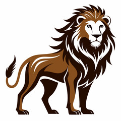 lion cartoon isolated on white