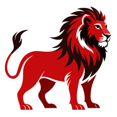 vector illustration of a red horse