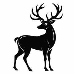 silhouette of a deer