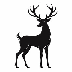 deer silhouette vector illustration