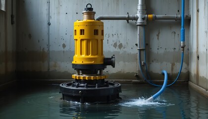 Yellow Pump in Water