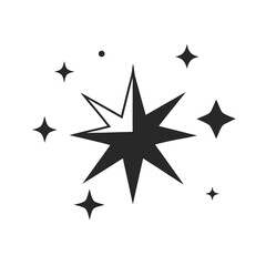 Abstract Starburst Design Element with Sparkle