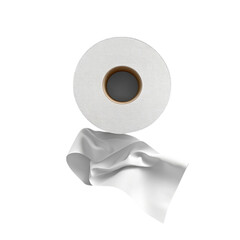 roll of toilet paper on transparent background 
