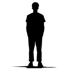 Obraz premium Silhouette vector of a standing person
