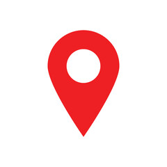 Fototapeta premium red pin point location symbol isolated on white background 
