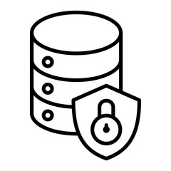 Data Protection Outline Icon