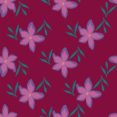 Floral Pattern NAture Design Fabric Textile Illustration Vector
