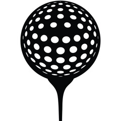 Close Up of Golf Ball on Tee