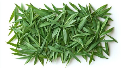 Fototapeta premium Fresh, vibrant green leaves, piled high
