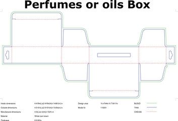 Precision Packaging Box Template Dieline for Perfume Product Design and Manufacturing