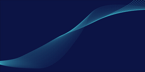 abstract colorful wave line background blue background.	