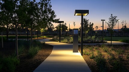Designing Public Parks with Solar-Powered Lighting for Sustainable Urban Environments