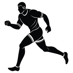 Rugby Player Running Down Sideline