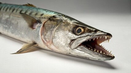 Naklejka premium Barracuda on studio background 