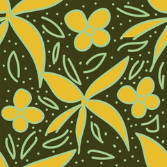 Cute floral pattern. Seamless vector pattern. Elegant template for fashion prints. Small pink and blue flowers for folk print. White background. Stock vector