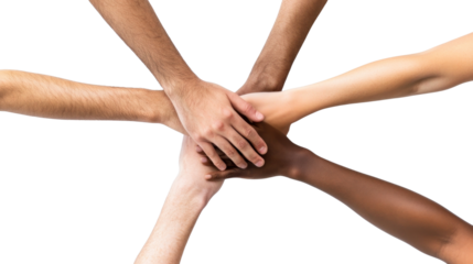 PNG Teamwork hands equality teamwork.