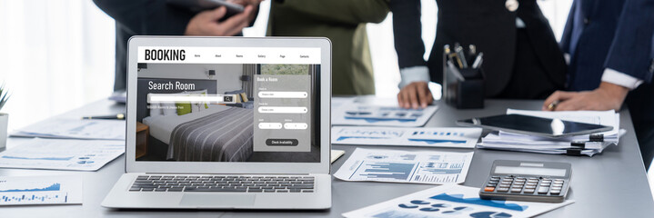 Online hotel accommodation booking website provide brisk reservation system . Travel technology...