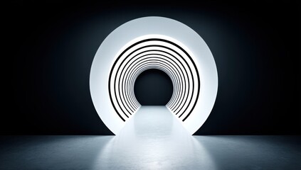 Abstract Tunnel of Light: A Futuristic Architectural Design