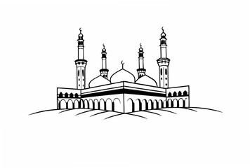 silhouette of mosque