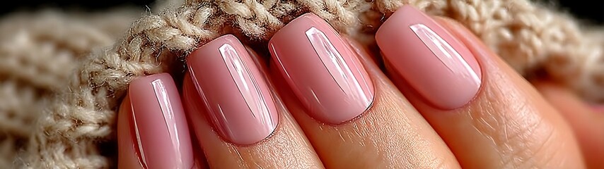 Pretty Nails on Knitted Fabric