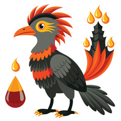  set of Oilbird shilhotee vector with white background