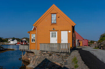 Norwegian house on island of Fedje, Nordhordland, Norway.